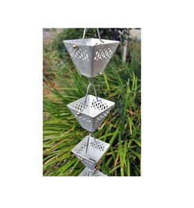 Chaîne de pluie artistique en cuivre de luxe, motif lys, pour gouttière, décoration extérieure - Product Image 6