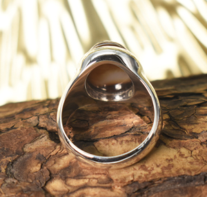 <b>Unique</b> Sulemani Eye Agate 92.5 Sterling Silver <b>Ring</b>, Natural Sulemani Eye Agate <b>Ring</b> Statement <b>Ring</b>, Gift For Her Jewelry - Product Image 4