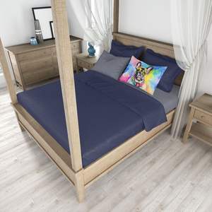 Bouledogue français Hippie Dawg oeuvre décorative taie d'oreiller légère et super douce facile d'entretien housse de coussin-taille standard - Product Image 4