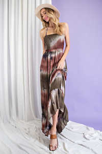 ชุดเซ็ตผ้าฝ้ายคอวีทรงแม็กซี่สำหรับผู้หญิง ดีไซน์เอวธรรมชาติ สไตล์โบโฮหวานๆ เหมาะสำหรับใส่ไปเที่ยวทะเลในช่วงฤดูร้อน เป็นมิตรต่อสิ่งแวดล้อม - Product Image 2