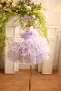 Vestido Maxi de Lujo para Niñas, Estilo Princesa, con Cuello Halter, Tafetán y Malla en Capas, Ecológico, Marca Bao Tran, para Todas las Temporadas, Precio Razonable - Product Image 4