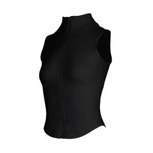 Ladies Slimming Front <b>Zipper</b> Sports <b>Top</b> Yoga Vest Stand-up Collar Gym Fitness Crop Tank <b>Top</b> Breathable - Product Image 5