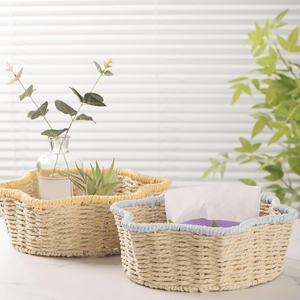 Wholesale Best Price Paper <b>Rope</b> Flower <b>Basket</b> Woven <b>Storage</b> <b>Basket</b> for Kitchen Countertop Bedroom Bathroom from Vietnam - Product Image 3