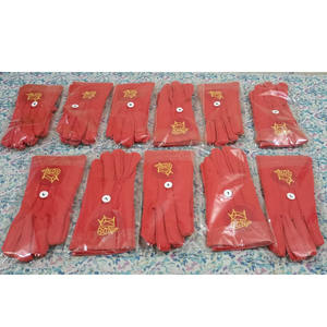 Guantes Masónicos de Algodón Blanco con Bordado de Escuadra y Compás Azules, Guantes de Regalia Shriner, Guantes Nobles Bordados, Gran Logia - Product Image 6