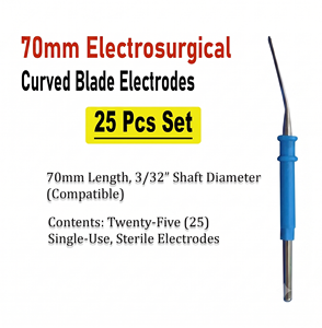 Electrodos curvos de 70 mm para diatermia ESU, 25 unidades, de un solo uso, estériles, longitud de 70 mm - Product Image 4