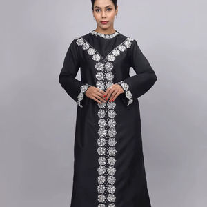 AWAIS HOUSE - Conjunto de 2 Piezas de Lujo para Mujeres Musulmanas, Estilo Modesto, Simple, Sólido, de Tafetán con Cuentas, Lavable, Ecológico, Largo hasta el Suelo - Product Image 1