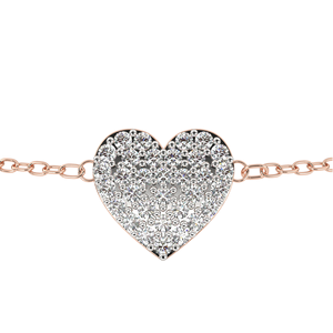 Pulsera de Diamantes con Corte Corazón en Plata de Ley 10K para Mujer, Joyería Romántica para Uso Diario, Diamantes de Laboratorio Color G - Product Image 3