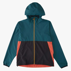 Wholesale Hooded Color Block <b>Patchwork</b> Front Polyester Windbreaker <b>Jacket</b> Men Custom Outdoor Running Waterproof Streetwear - Product Image 5