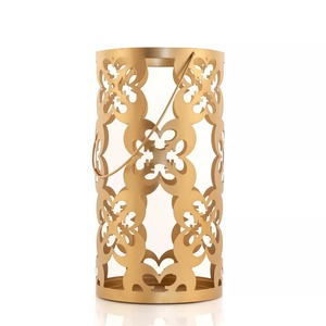 Candelabro de Aluminio Dorado Tallado a Mano, 26 cm de Alto, Ecológico, Duradero, Decoración Religiosa para el Hogar - Product Image 3