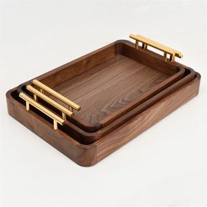 Plateau de service ovale en bois traditionnel, fait main, design minimaliste, en bois massif, pour thé et café - Product Image 2