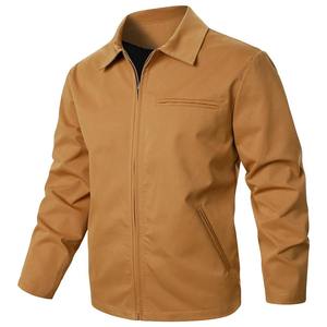 Chaqueta de Cuero para Hombre de Alta Calidad al por Mayor, con Cuello Alto y Logotipo Frontal, Impermeable y Transpirable, de Piel de Oveja - Product Image 3