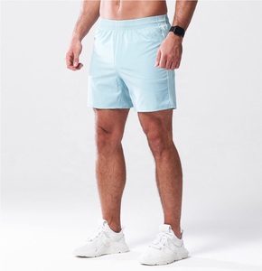 Shorts de course haute performance à séchage rapide, respirants, athlétiques, bleu clair, avec poches, OEM ODM, pour l'entraînement - Product Image 4