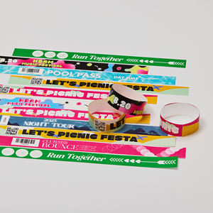 [AnyWristband] Pulsera Premium Dorada Brillante para Eventos, Acceso VIP, Resistente al Agua, Pulsera Yupo con Brillo Dorado, 25 mm (1\") - Product Image 1