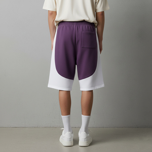 OEM Cotton/Polyester Solid Men's Shorts 250GSM Fleece Oversized <b>Elastic</b> Waist High Street Style Casual sweat shorts - Product Image 5