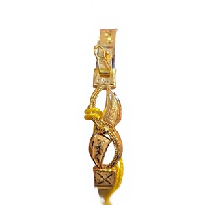 22K Solid Gold <b>Bangle</b> for Women Traditional <b>Indian</b> Leaf Design 916 Hallmark Yellow Gold Handmade Luxury Bridal Bracelet - Product Image 2
