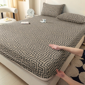 Solid Polyester/Cotton Flat <b>Sheet</b> <b>King</b> Queen <b>Size</b> Breathable All-Season 300tc Deep Pocket 40-count Home Hotel Use Adult Bedding - Product Image 3