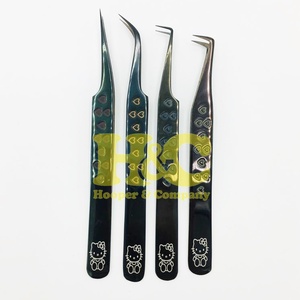 New Arrival Professional Pointed Tweezers Pink Color Sustainable Stainless Steel Mink Eyelash Extensions Tweezers - Product Image 5