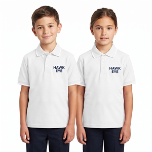 Custom Personalized <b>White</b> <b>Polo</b> Shirt For Kids Short Sleeve Turn Down Collar Regular Fit Cotton Polyester Leisure <b>Top</b> - Product Image 1