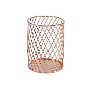 Office Supplies Products Storage Holder Pen Holder Metal Wire Office Stationary <b>Accessories</b> Desktop Black Pen Holder - Product Image 2