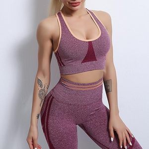 Leggings de compression haut de gamme pour femmes avec soutien-gorge de sport intégré, ensemble d'entraînement fitness - Product Image 1