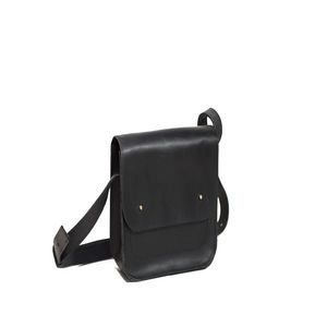 Royaa Black leather women city bag, personalized crossbody <b>purse</b>, <b>small</b> everyday bag, shoulder daily bag, girlfriend gift, - Product Image 4