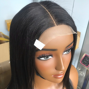 Prix usine 100% brut vierge vietnamien trame humaine dentelle perruque os droit noir couleur couleur Super Double dessiné Extensions de cheveux - Product Image 6