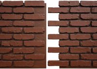 Panneaux de briques 3D modernes en PU, revêtement mural en faux pierre anti-UV, briques artificielles durables en polyuréthane pour façade extérieure de maison