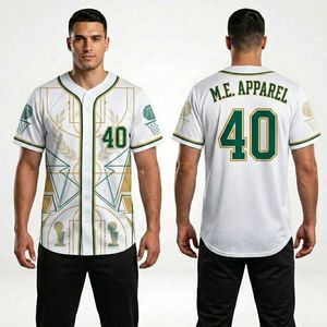 Retro Cream Cream <b>Gold</b> Professional Vintage Style Moisture Wicking Durable Match Gear Sublimation Baseball Jerseys - Product Image 3
