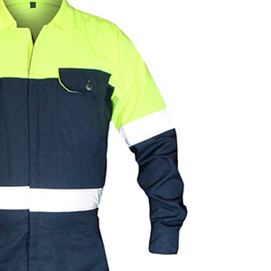 ชุดคลุมทำงานสะท้อนแสงแบบ Hi-Vis สำหรับผู้ชาย ชุดคลุมช่างอุตสาหกรรม ชุดป้องกันเปลวไฟ ชุดยูนิฟอร์มสำหรับทำงาน - Product Image 3
