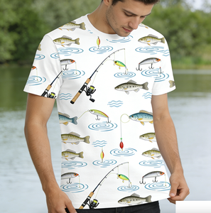 T-shirt en coton respirant à manches courtes et col rond pour homme, coupe ajustée, couleur unie, en jersey tricoté décontracté - Product Image 2