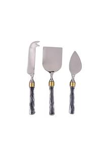 Elegante juego de cuchillos para queso de metal que muestra una atención excepcional al detalle, con un estilo refinado, diseñado para los conocedores del queso. - Product Image 3