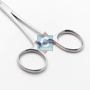 Pinces Kocher Gray Rocks droites en acier inoxydable, instrument chirurgical manuel certifié CE Classe I pour la chirurgie générale - Product Image 6