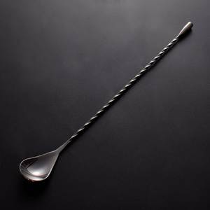 Cuillère à cocktail polyvalente en métal, acier inoxydable, manche long, ustensile de mélange pour boissons, bar professionnel, barman, cuisine - Product Image 6