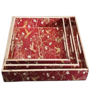 Vente en gros d'autocollants en bois émaillé en MDF Plateau de service pour hôtels et restaurants Ustensiles de cuisine Plateau de table basse Artisanat de qualité - Product Image 4