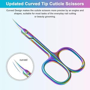 9.5cm Curved Cuticle Nail Scissors-Professional Stainless Steel <b>Electric</b> Surgical <b>Instrument</b> Set Right-Handed - Product Image 6