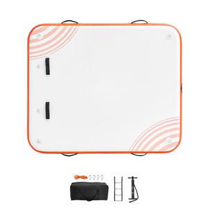 Piattaforma Galleggiante Gonfiabile Antiscivolo 6 X 5FT con Borsa per il Trasporto, Struttura per Divertimento Acquatico - Product Image 5