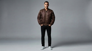 Men's Bomber Style <b>Jacket</b> Greek Wear Sorority Products Full Zip Utility Pocket Casual Fashion Outerwear - Product Image 5
