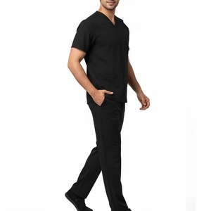 Unisex Cotton Worsted Fabric Scrub Uniform Medical <b>Doctor</b> <b>Set</b> OEM Factory Custom Logo Design Hospital Clothing Needle Detection - Product Image 4