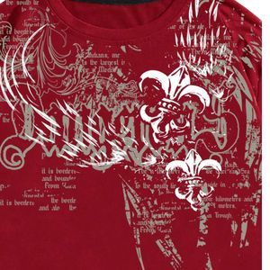 เสื้อยืดคอตตอนหนาน้ำหนักมากทรงโอเวอร์ไซส์ พิมพ์ลายกราฟิก Fleur De Lis สไตล์วินเทจ กอธิค สตรีทแวร์ แขนสั้น รับผลิตตามสั่งขายส่ง OE - Product Image 6