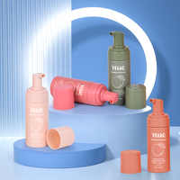 Bouteilles en plastique PET avec pompe à mousse personnalisées en gros, 100 ml, 120 ml, 150 ml, 180 ml, contenants pour nettoyant moussant, pour le lavage du visage, les soins de la peau
