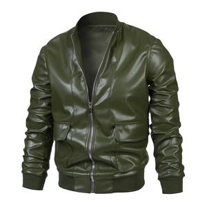 New Design <b>Men's</b> Genuine Leather Streetwear <b>Jacket</b> with <b>Sherpa</b> Lining and Fur Trim-Winter Fashion - Product Image 2
