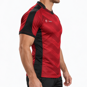 Maillot de rugby haut de gamme, vêtements de sport personnalisés, t-shirt par sublimation, tissu respirant, construction légère, coupe confortable, anti-humidité - Product Image 4