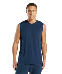 Camiseta sin mangas de algodón premium para hombre, talla XL, personalizada, transpirable, de punto, para entrenamiento físico, con decoración estampada en el cuello, nueva. - Product Image 1