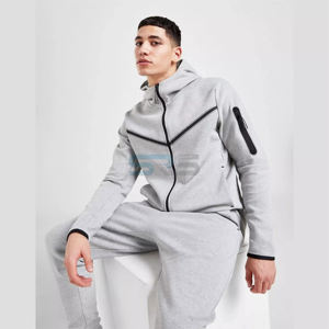 Vêtements de sport écologiques d'hiver, vêtements de sport de fitness, polaire technique léger, ensemble deux pièces unisexe à capuche - Product Image 4