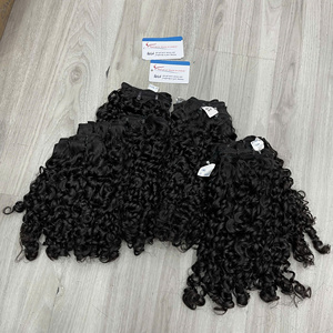 ผมแท้เวียดนาม 100% แบบพิกซี่เคิร์ล  ขายดี  ดำธรรมชาติ  หนาปลายเส้น  แบบดับเบิ้ลดรอน - Product Image 6