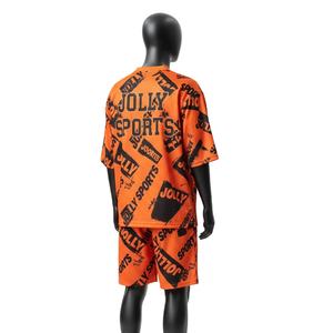 Ensemble short et maillot de football pour homme, 150 GSM, polyester léger, maille orange, sublimation intégrale, logo personnalisé - Product Image 5