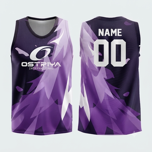 Custom Eco-Friendly Heat-Transfer Printed 100% Polyester Seamless Fusing Quick Dry Collarless Sleeveless Front Logo Summer 7v7 - Product Image 2