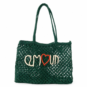 Handmade Crochet Cotton Rope Tote <b>Bag</b> | Handwoven Boho Shoulder <b>Bag</b> for Women Long Handle Beach Shopping Reusable Carry <b>Bag</b> OEM - Product Image 1