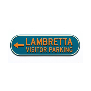 ป้ายโลหะรูปทรงโล่สไตล์วินเทจ Lambretta สำหรับตกแต่งผนังบ้าน ร้านกาแฟ หรือโรงรถ - Product Image 6