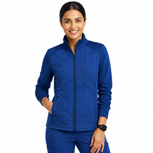 Chaqueta de Trabajo Acolchada de Spandex/Poliéster con Forro Polar, Precio de Fábrica Personalizado, Uniforme Médico Profesional, Cierre Completo, Ligera, para el Sector Sanitario - Product Image 1